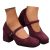 EQWIGKEIT Pumps Zapatos de mujer de ante Dirndl con tacón elegantes zapatos tradicionales cómodos pies anchos zapatos de tacón zapatos de baile con correas zapatos de salón con correa zapatos de novia